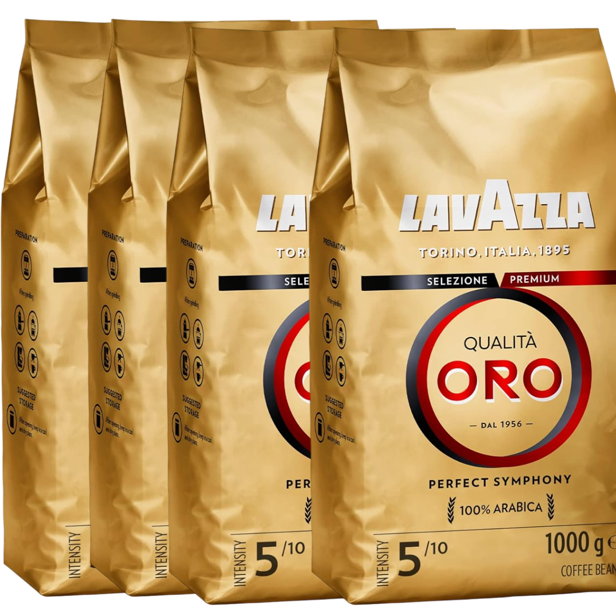 Mi café, Qualita Oro Café en Grano Natural 4 Paquetes de 1 kg