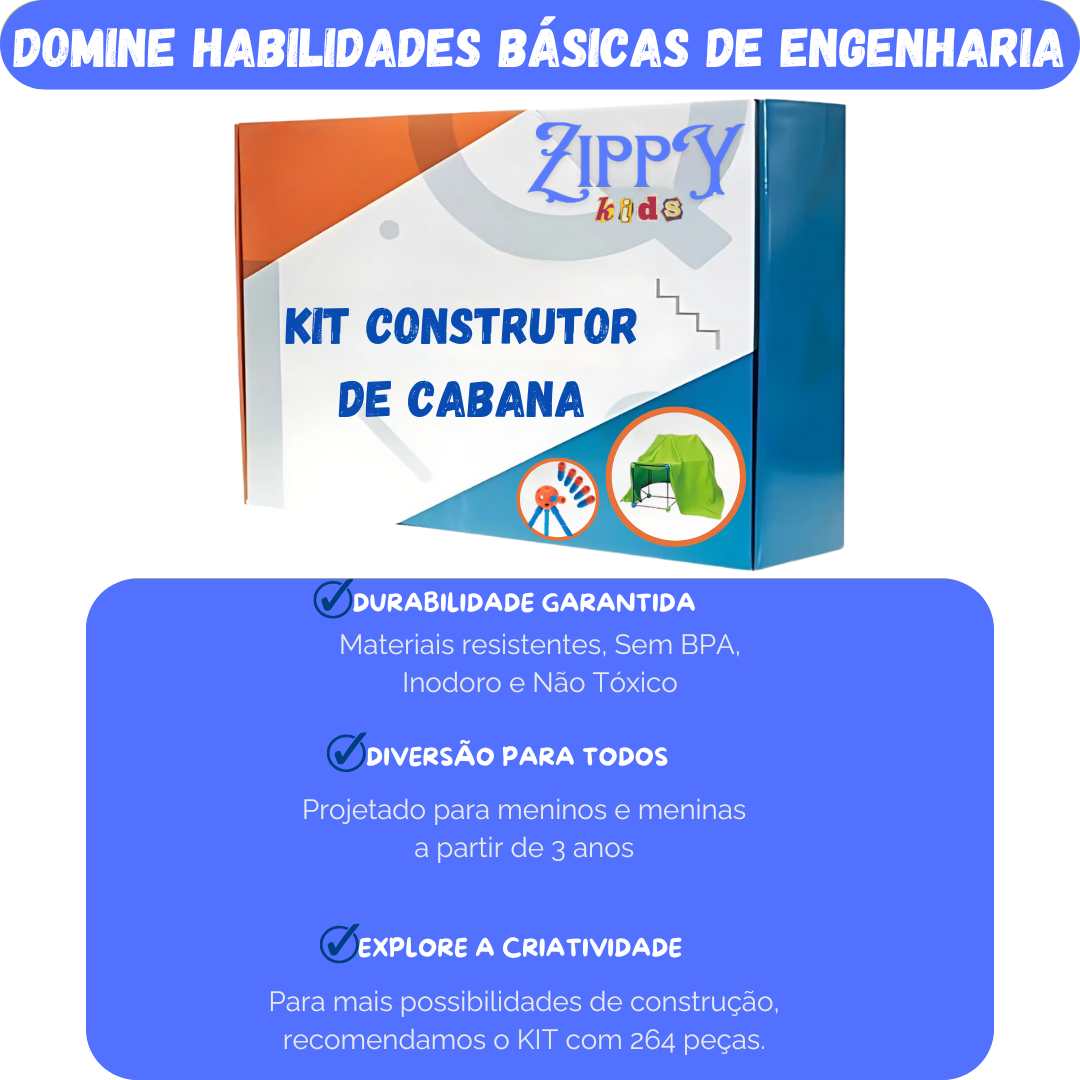 KIT Construtor de Cabana + Lona de Brinde [ULTIMAS UNIDADES]