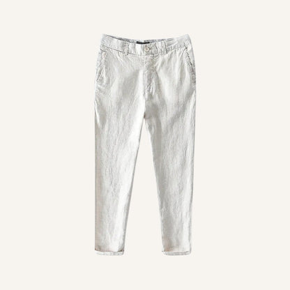Men’s Linen Trousers – Bianco