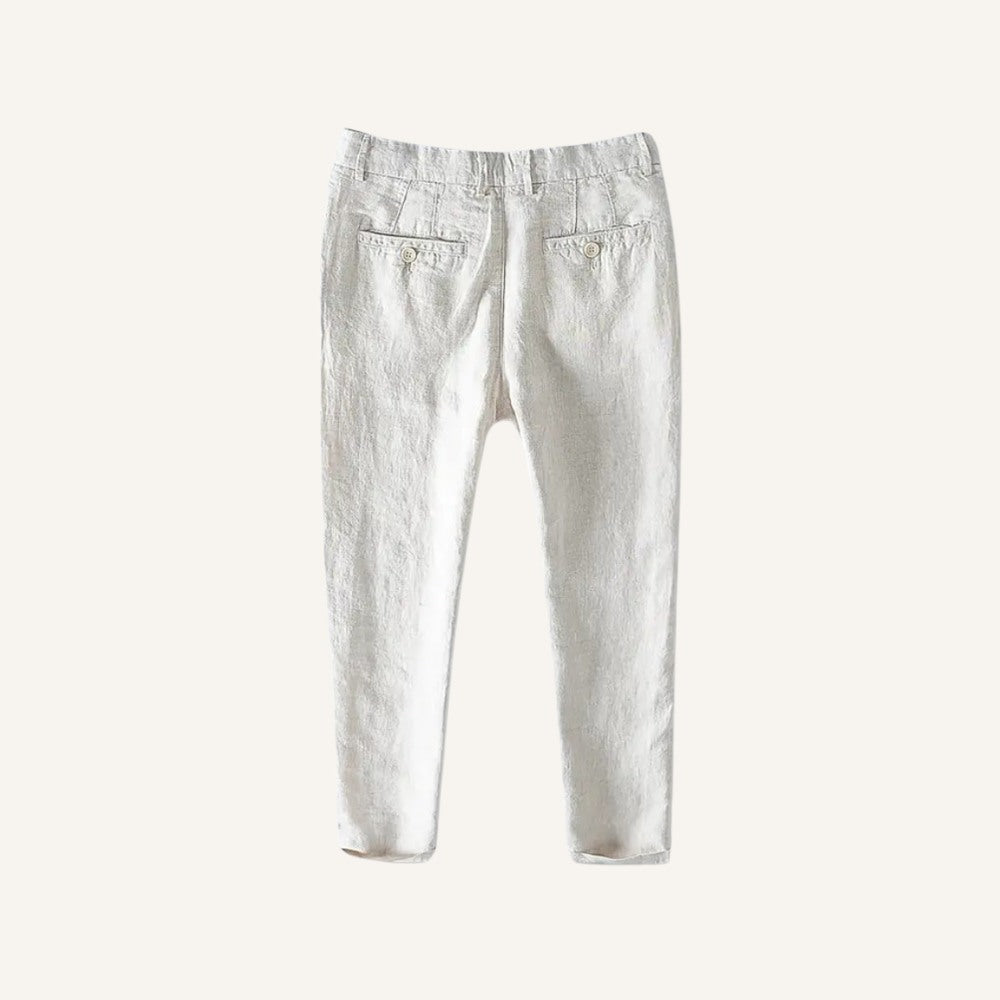 Men’s Linen Trousers – Bianco