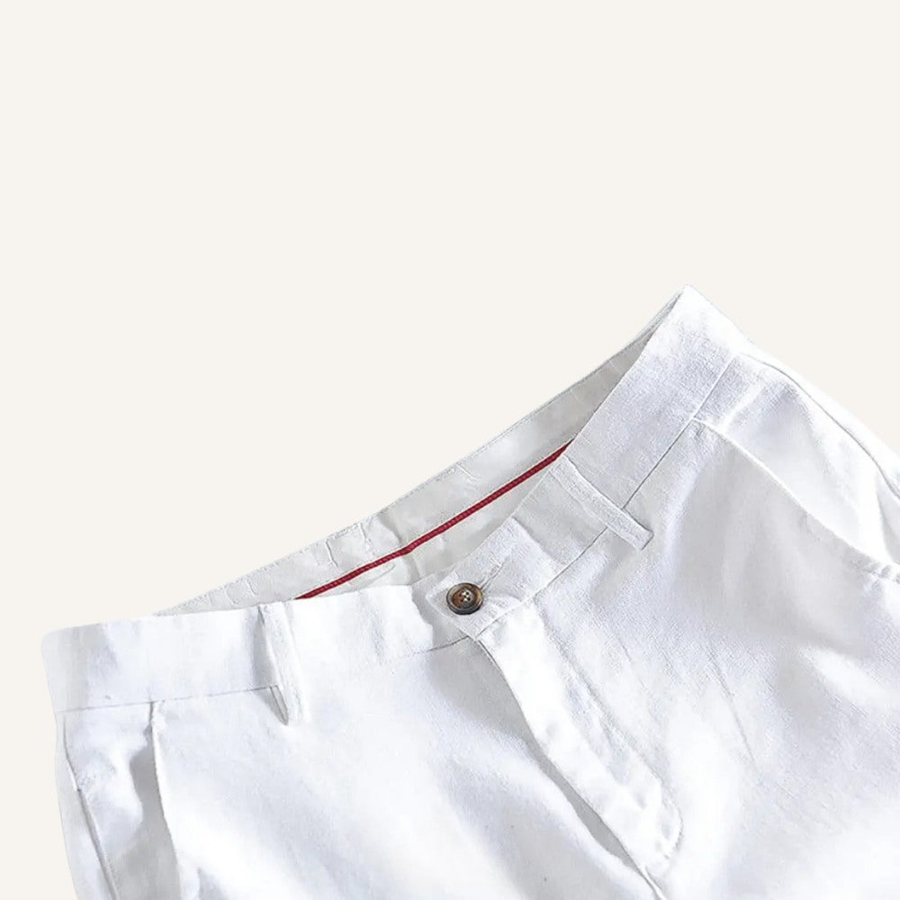 Men’s Linen Trousers – Bianco