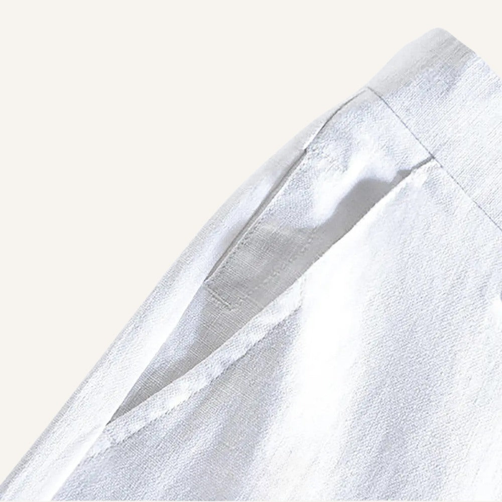 Men’s Linen Trousers – Bianco