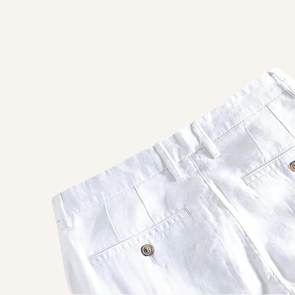 Men’s Linen Trousers – Bianco
