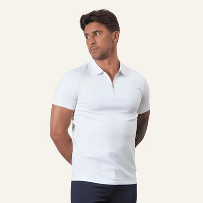 Men's Half-Zip Polo Shirt Old Money Perion
