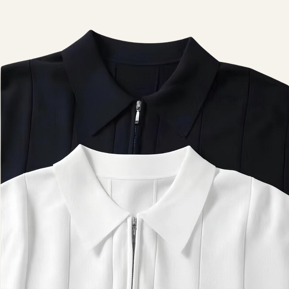 Men's Half-Zip Polo Shirt Old Money Valence