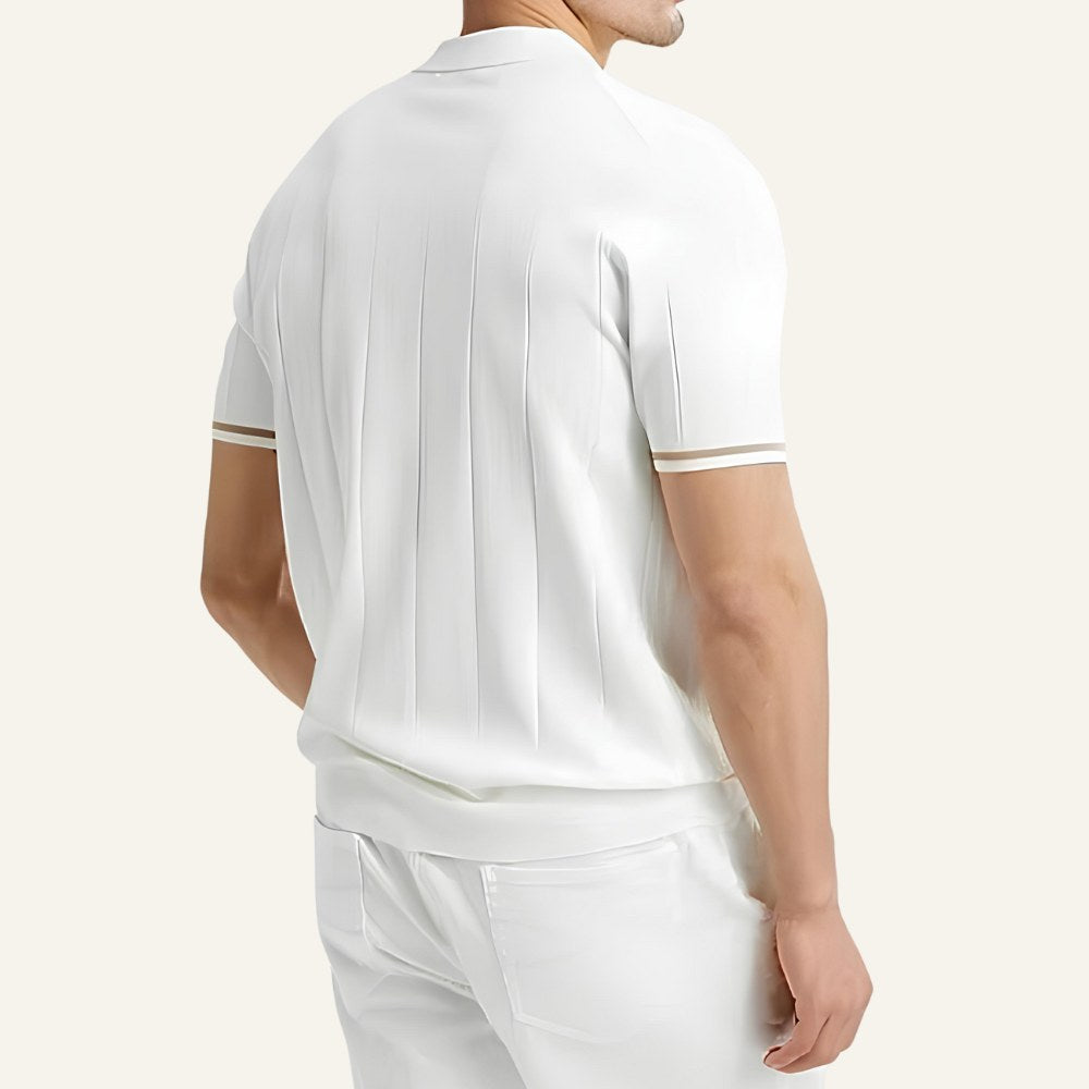 Men's Half-Zip Polo Shirt Old Money Valence