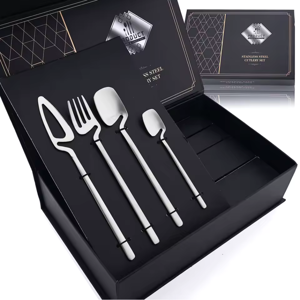 Jogo de Talheres Gourmet em Aço Inox - Kit 32 Peças