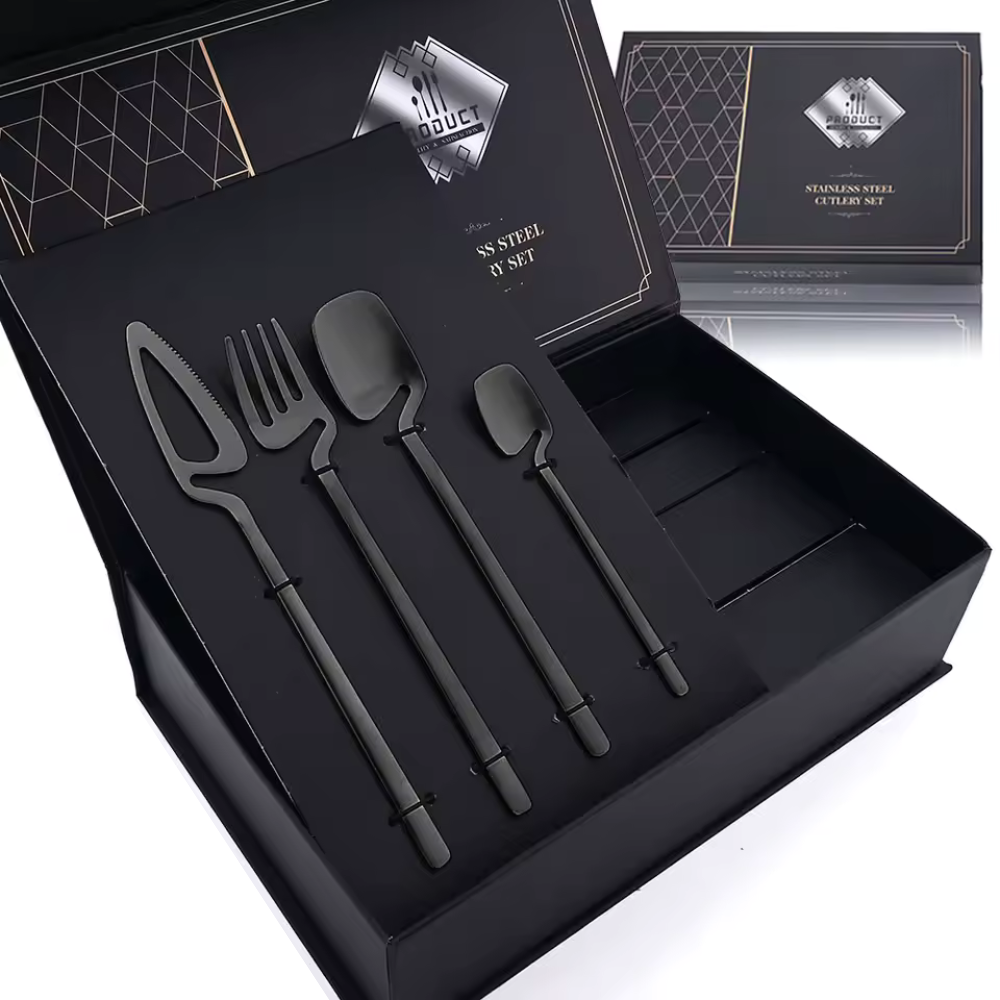 Jogo de Talheres Gourmet em Aço Inox - Kit 32 Peças