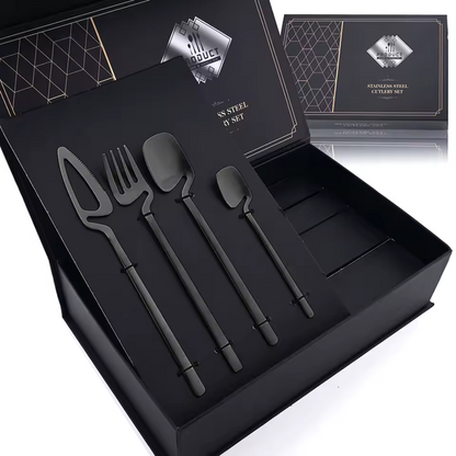 Jogo de Talheres Gourmet em Aço Inox - Kit 32 Peças