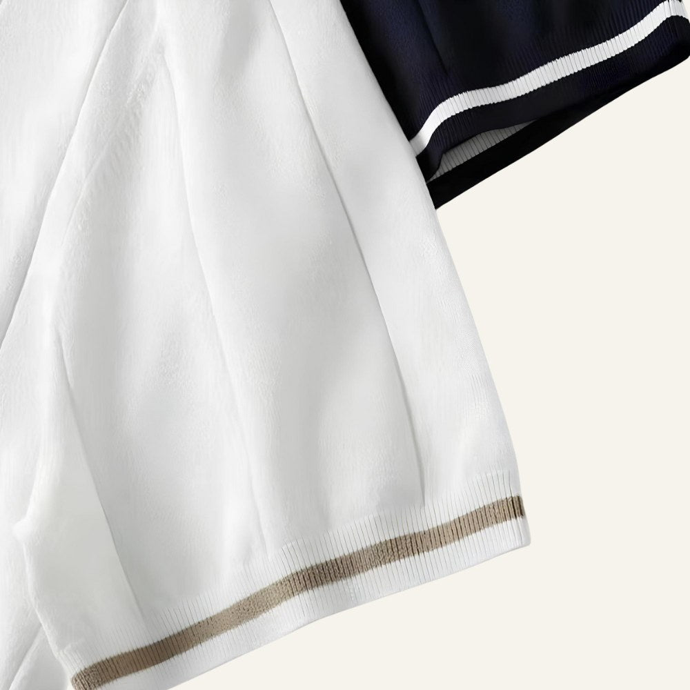 Men's Half-Zip Polo Shirt Old Money Valence