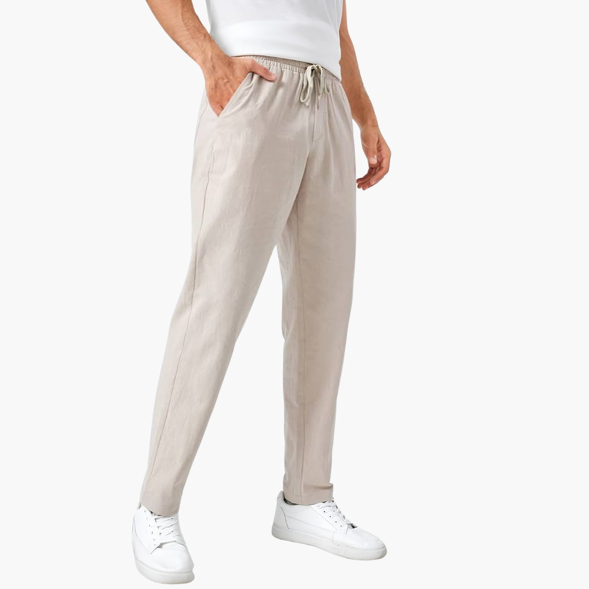 Men's Slim Fit Linen Trousers – Milford