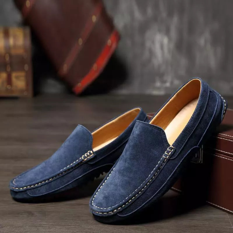 Men’s Suede Loafer Moccasins – Solatte