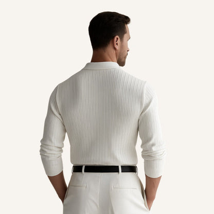 Long-Sleeve Ribbed Polo - Nazionale