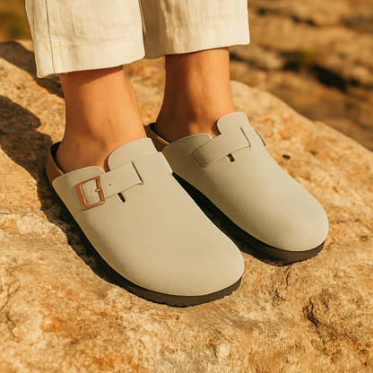 Suede Clog Sandal - Portofino