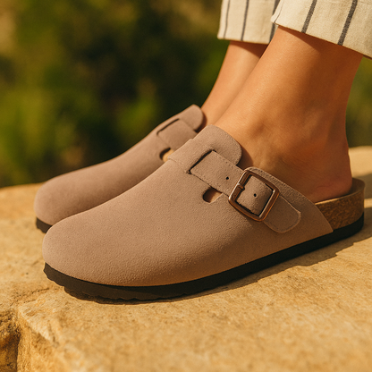 Suede Clog Sandal - Portofino