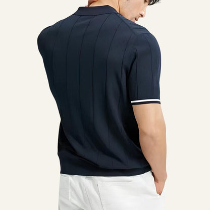 Men's Half-Zip Polo Shirt Old Money Valence
